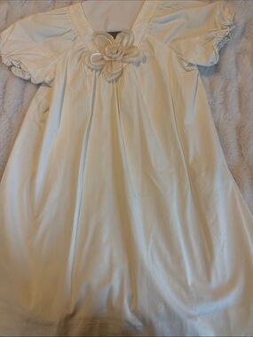 Zara Cream Floral Accent Formal Girls Dress